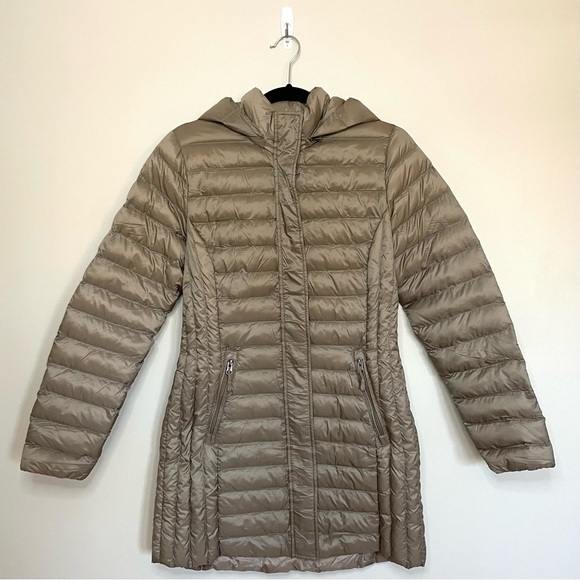 32 Degrees Ultra-Light Down Long Jacket, Tan/Light Brown, Size S, EUC - Picture 5 of 11